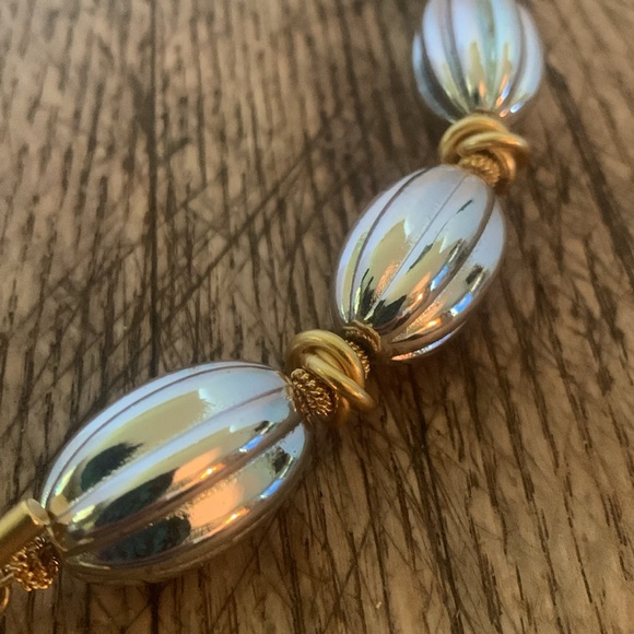 RARE FIND!! Vintage Anne Klein Runway Couture Art Deco Chunky Necklace 18 in - Picture 2 of 10